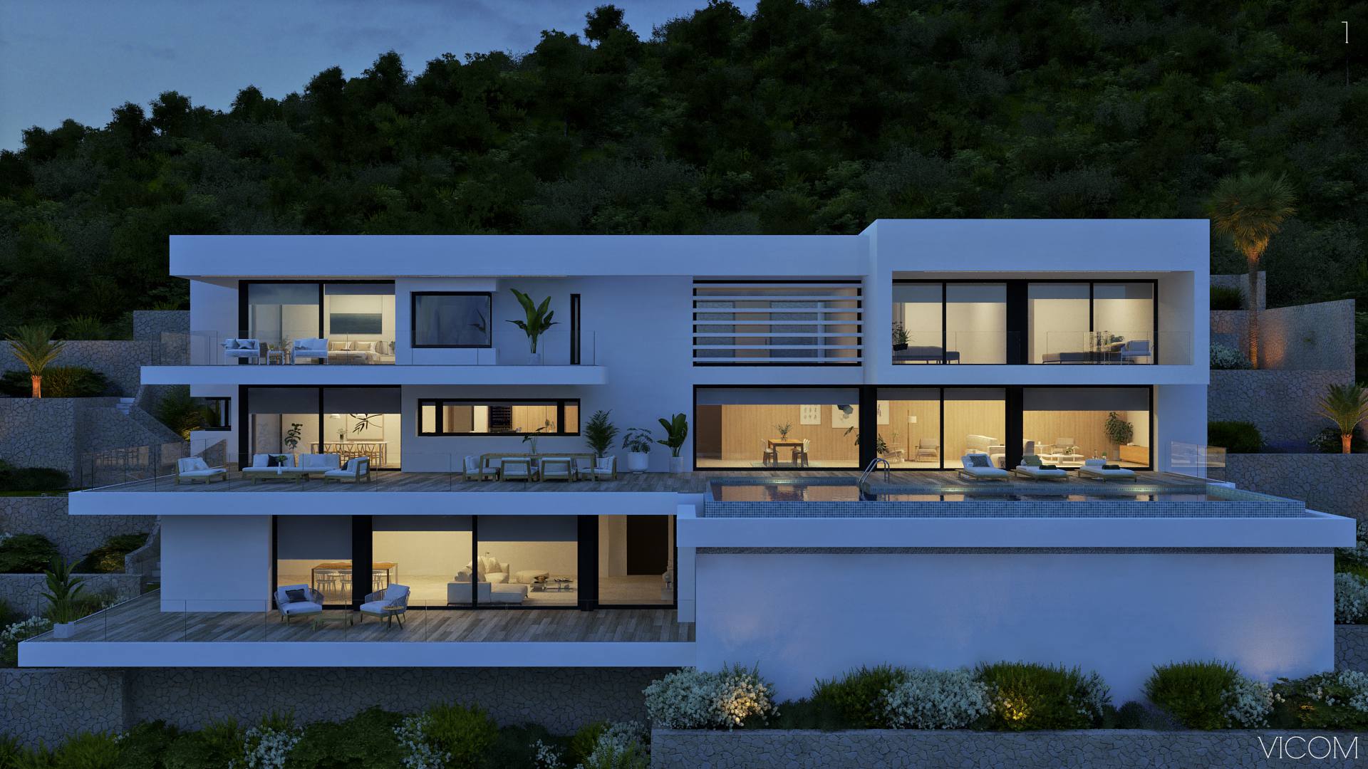 Villa Marblau noche